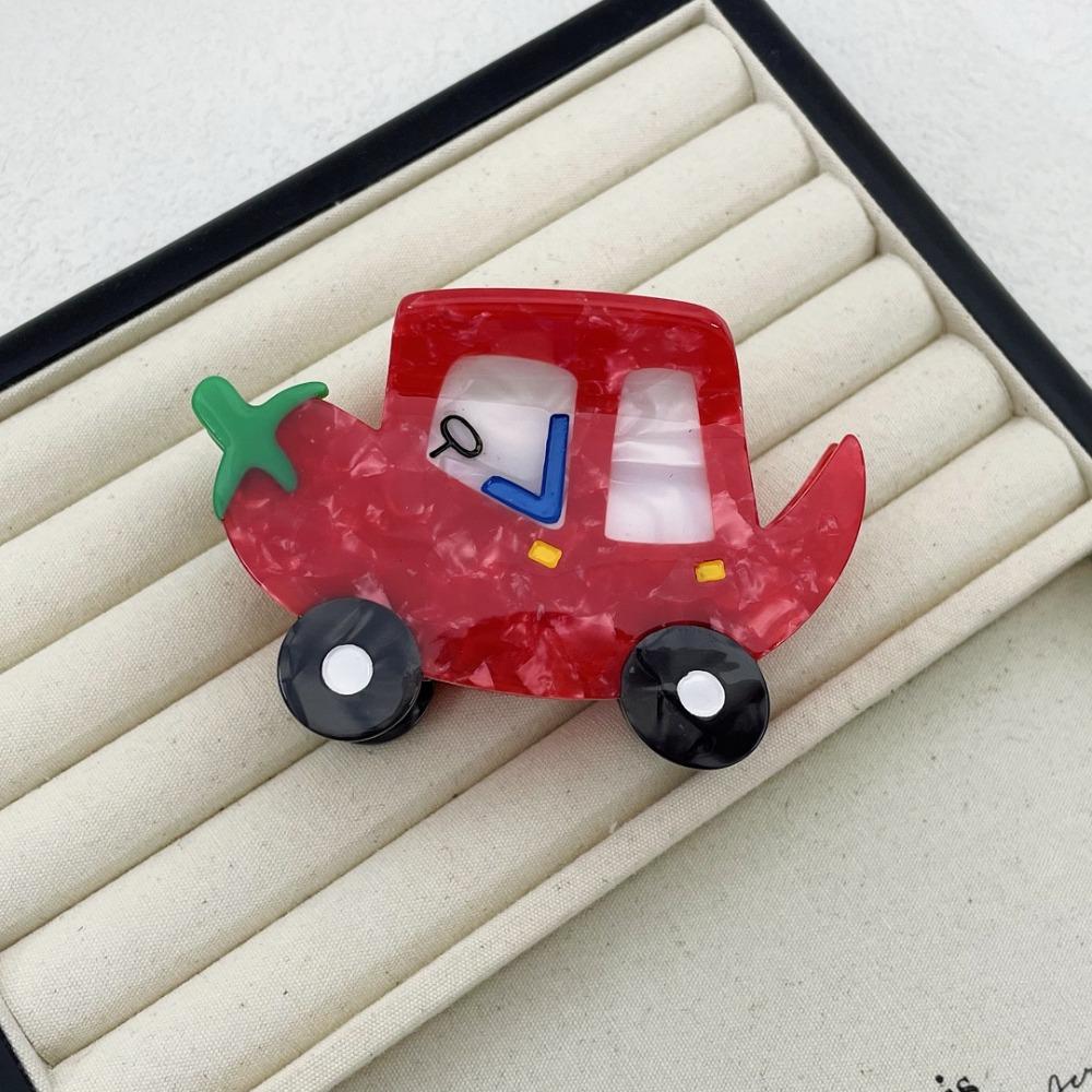 Watermelon Creative Car Shark Clip Cartoon Acrylic Hair Accessories Acetic Acid Hair Claw  Women