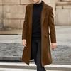 British Men's Long Trench Coat Woolen Coat Wish Men's Woolen Coat