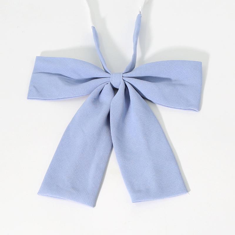 JK School Uniform Sailor Suit Small Long Handle Collar Flower Solid Color Twill Pointed Bow Tie