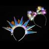Glowing Headband for Women PVC LaserColor Hairhoop Halloween Party Headwear