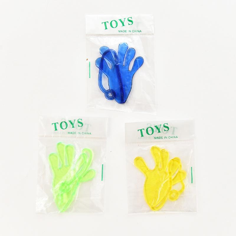 New Creative Glitter Stretchy Sticky Hands Toy Vinyl Funny Toy Party Favor Birthday Gift Children 1 Piece Magic Props  Well Made
