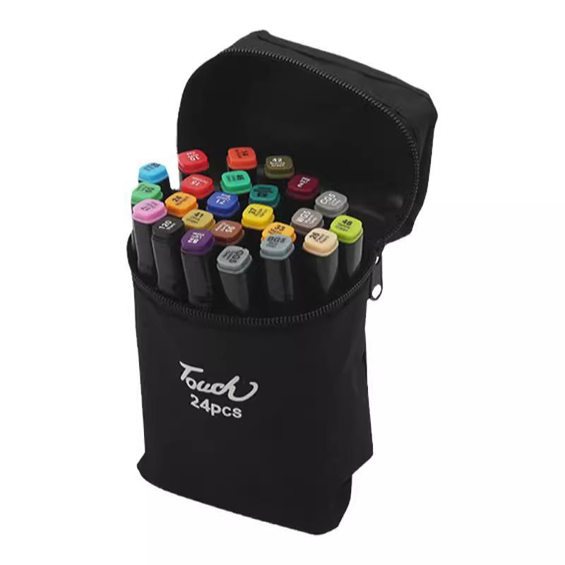 Dual-tip Oil-based Marker Pen for Quick-drying Graffiti and Painting, Ideal for Children's Art, Coloring Books, and Student Projects.