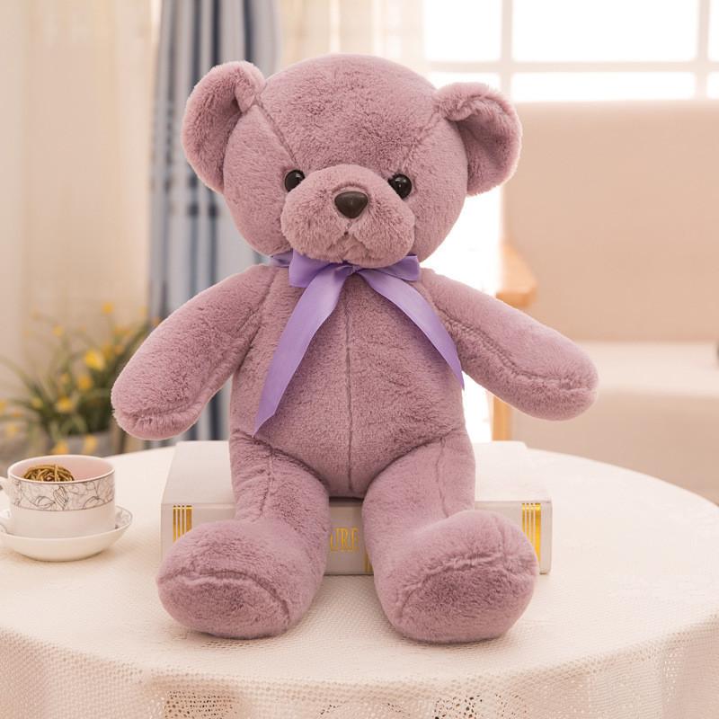 35cm Bear Teddy With Colored Bow Tie Plush Toy Stuffed Animal Doll Gifts Kids