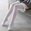 Sexy Solid Color Over The Knee Long Socks Women Thigh High Stockings Japanese Lolita Ruffles Lace Anime Cosplay Hosiery