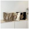 Trendy Street Style Canvas Tote Bag Fall 2023 Casual Large Capacity Shoulder Bag