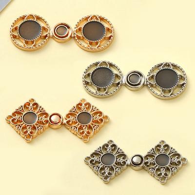1 ud. Botones de Nudo Chino Hebillas Metálicas para Reducir la Cintura Hebilla Qipao Hanfu Decoración de Ropa Retro Costura Moda Femenina
