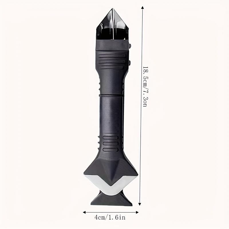 3-in-1 Silicone Caulking Tool with Stainless Steel Head - Ideal for Sealing, Cleaning, and Scraping Glue - Durable Plastic Handle for Easy Use