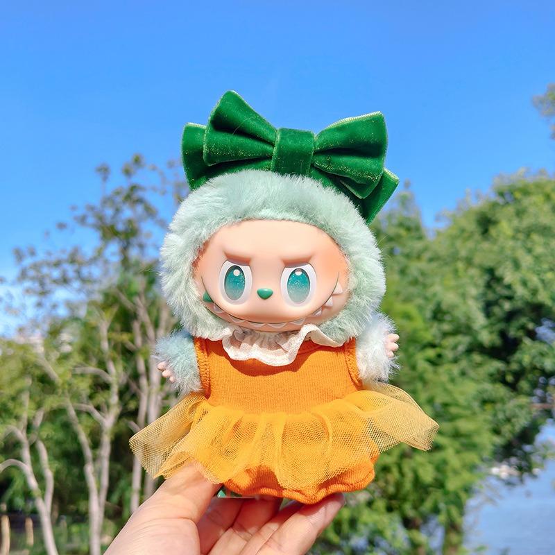 Designed For 17cm Labubu 3.0 Large Into Energy Series Clothes Labubu Lace Pleated Skirt Doll Accessories Fashion Present