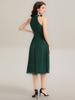 Ever-Pretty Women's Glitter Halter Cocktail Dresses Sleeveless Pletaed A-Line Midi Evening Dresses