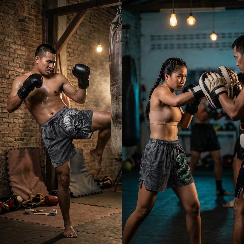 Dark Skull Snake Ghost Demon Training Muay Thai Kickboxing Boxing MMA Shorts Unisex Gym Fitness Workout Quick Dry Print Elastic Waist