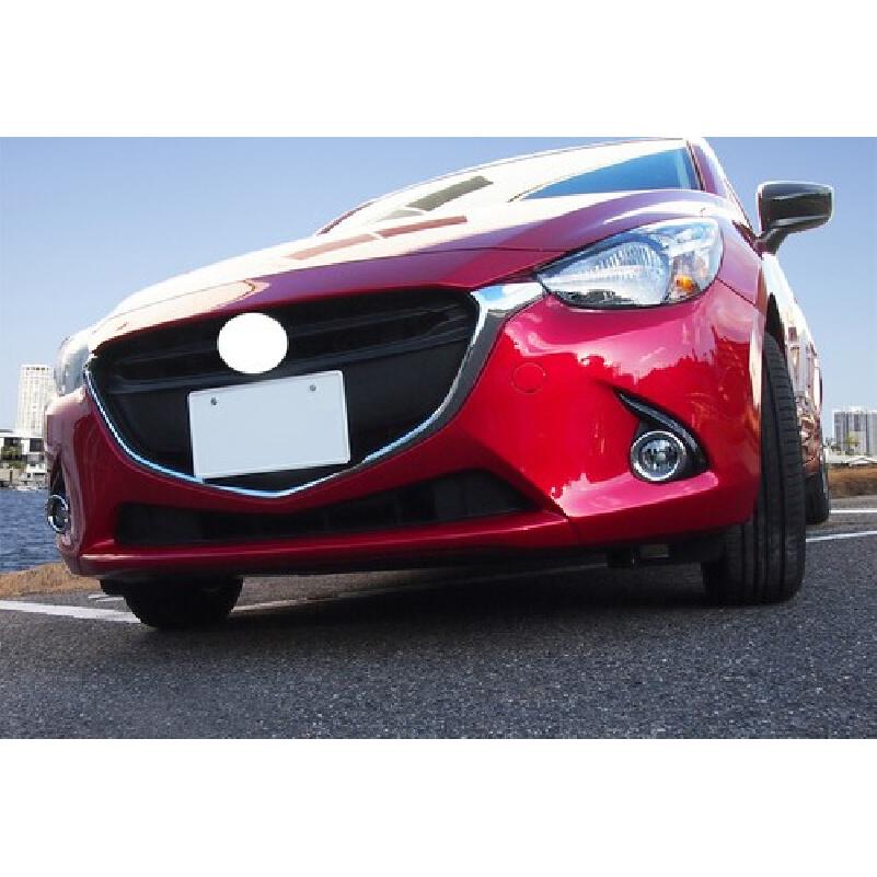 For Mazda2 Demio DJ DL 2015 2016 Chrome Front Fog Light Lamp Ring Cover Trims