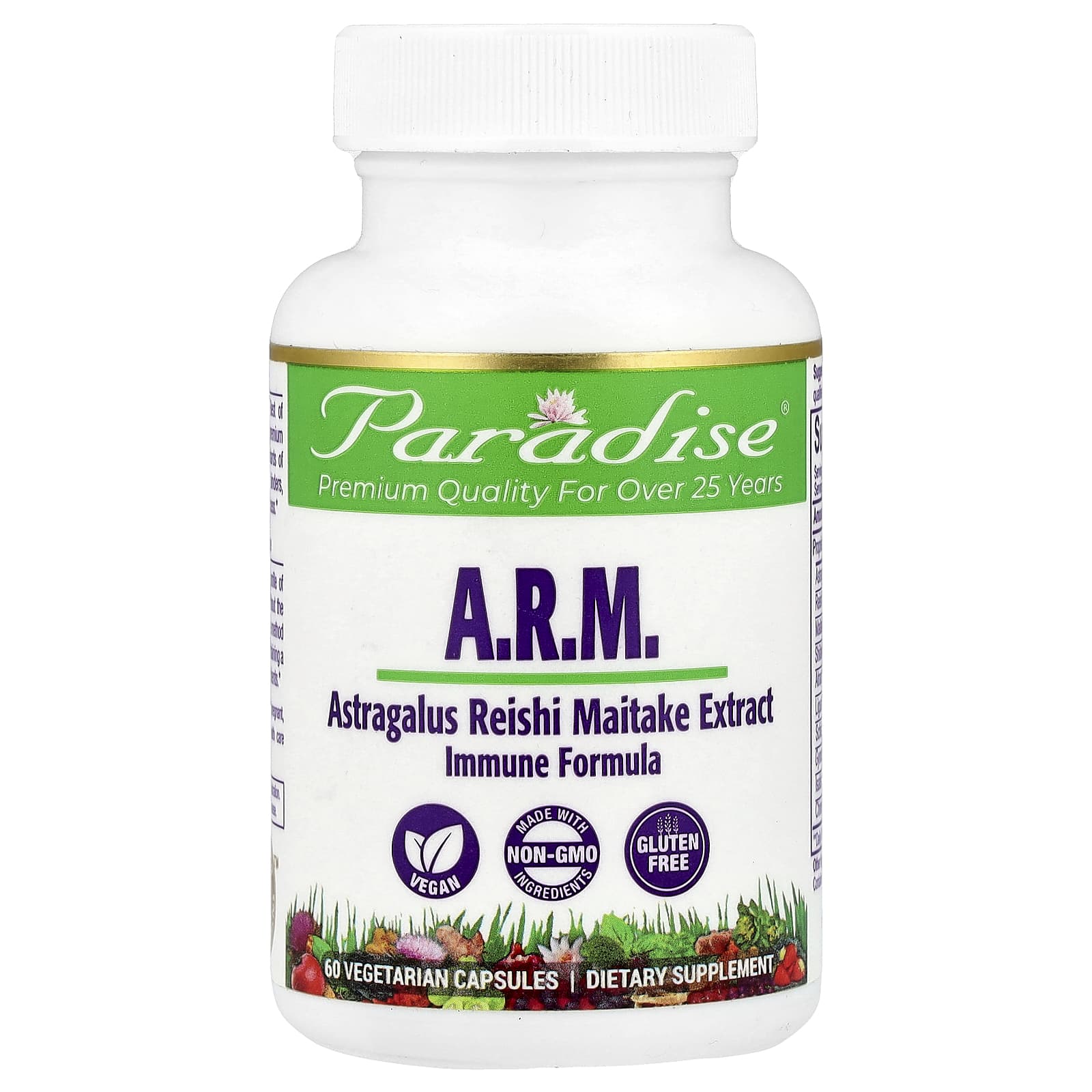 

Astragalus membranaceus, Reishi mushroom, Leafy mushroom, Veggie capsules 60 tablets