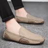 New High Quality Men Flats Casual Leather Soft Bottom Lazy Shoes Brand Outdoor Walking Loafers Breathable Plus Size38-48