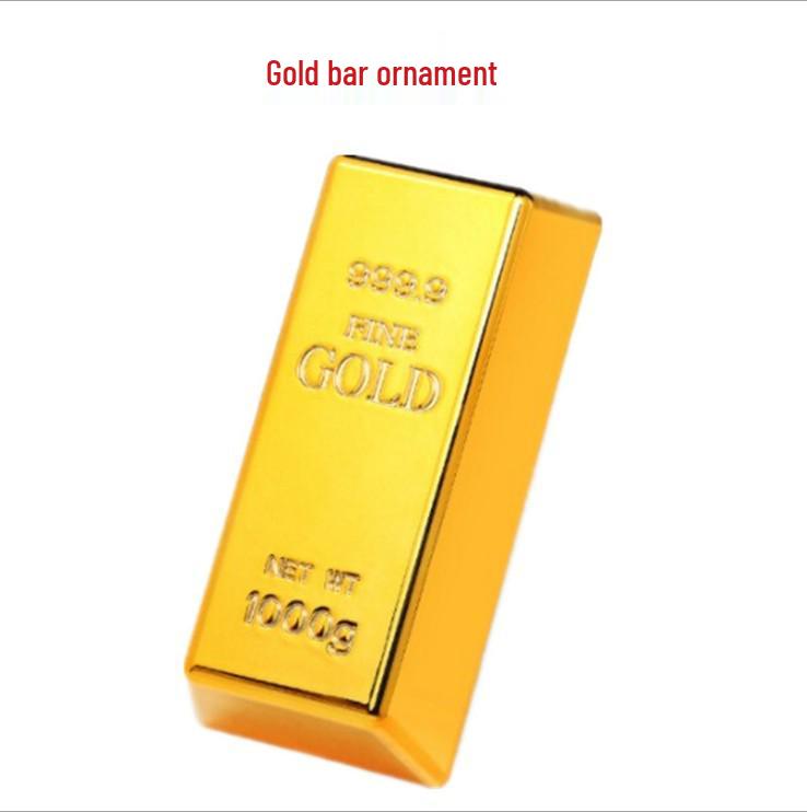 Gold Brick Simulation Model: Festive Ornament & Photography Prop