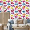 Colorful Lips Wallpaper for Living Room and Bedroom 50x1000