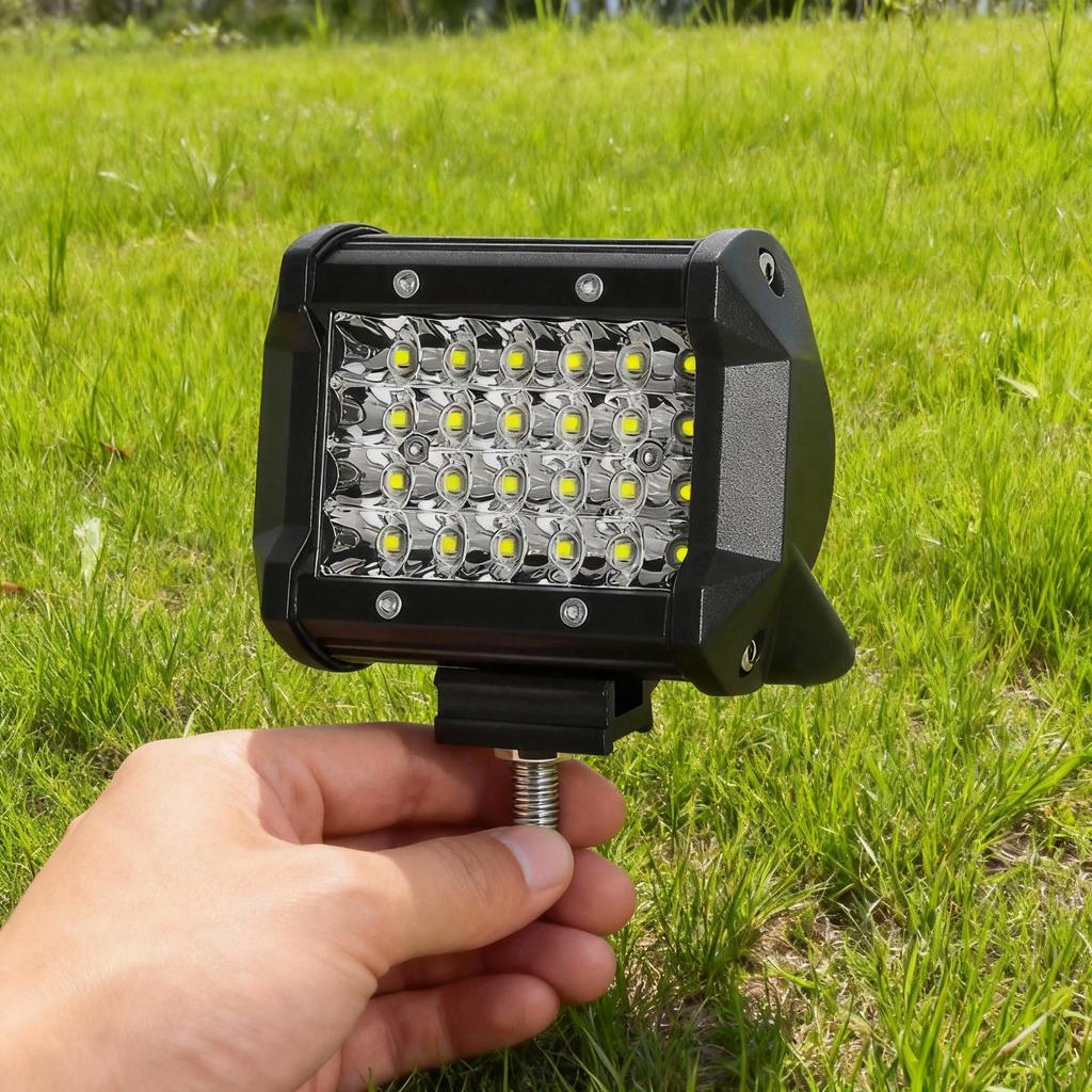 4-inch Automotive LED Work Light 4-row Ultra Bright 72W Motorcycle Spotlight Off Road Vehicle Roof Light Accessories