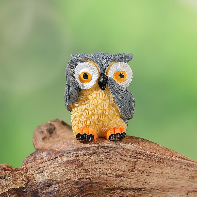 Owl Resin Small Ornament Miniature Landscape Decoration
