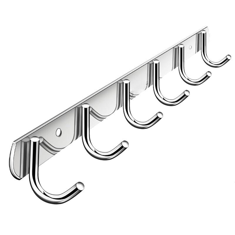 Honggong 304 Stainless Steel 6-Hook Wall Rack