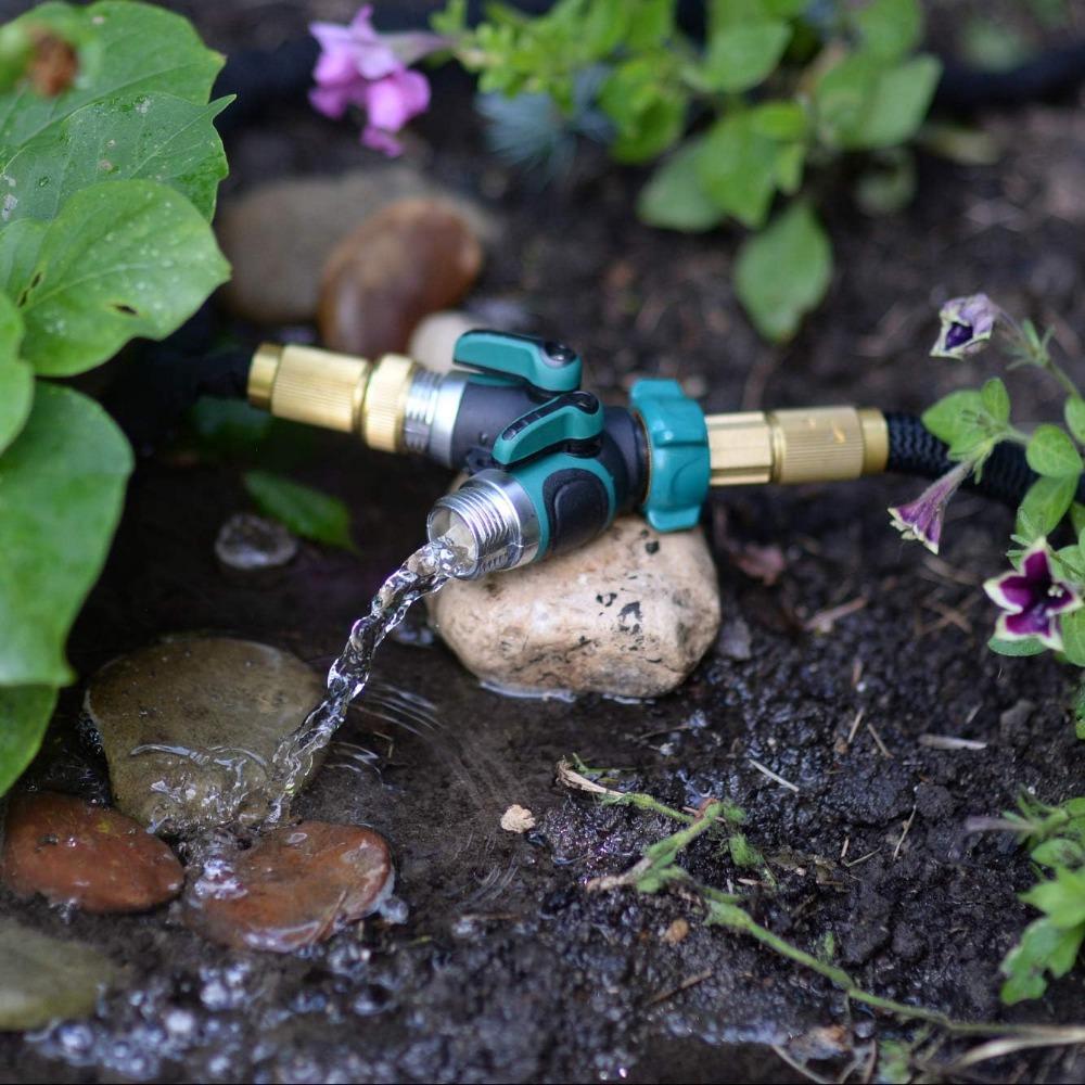 Metal Garden Hose Splitter Upgraded 2025, 2 Way Y Hose Connector, Easy Grip, Easy To Open