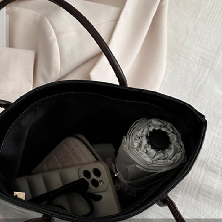 Large Capacity Handbag Korean Style Shoulder Bag PU Leather Tote Bag for Women