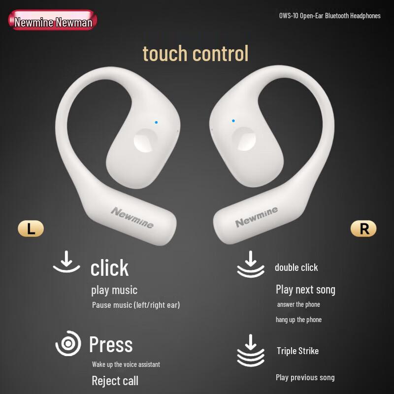 Newman OWS-10 Bone Conduction Open-Ear Bluetooth Headset