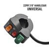 Motorcycle Switch 3in1 7/8\" Accessories Button DC 12V