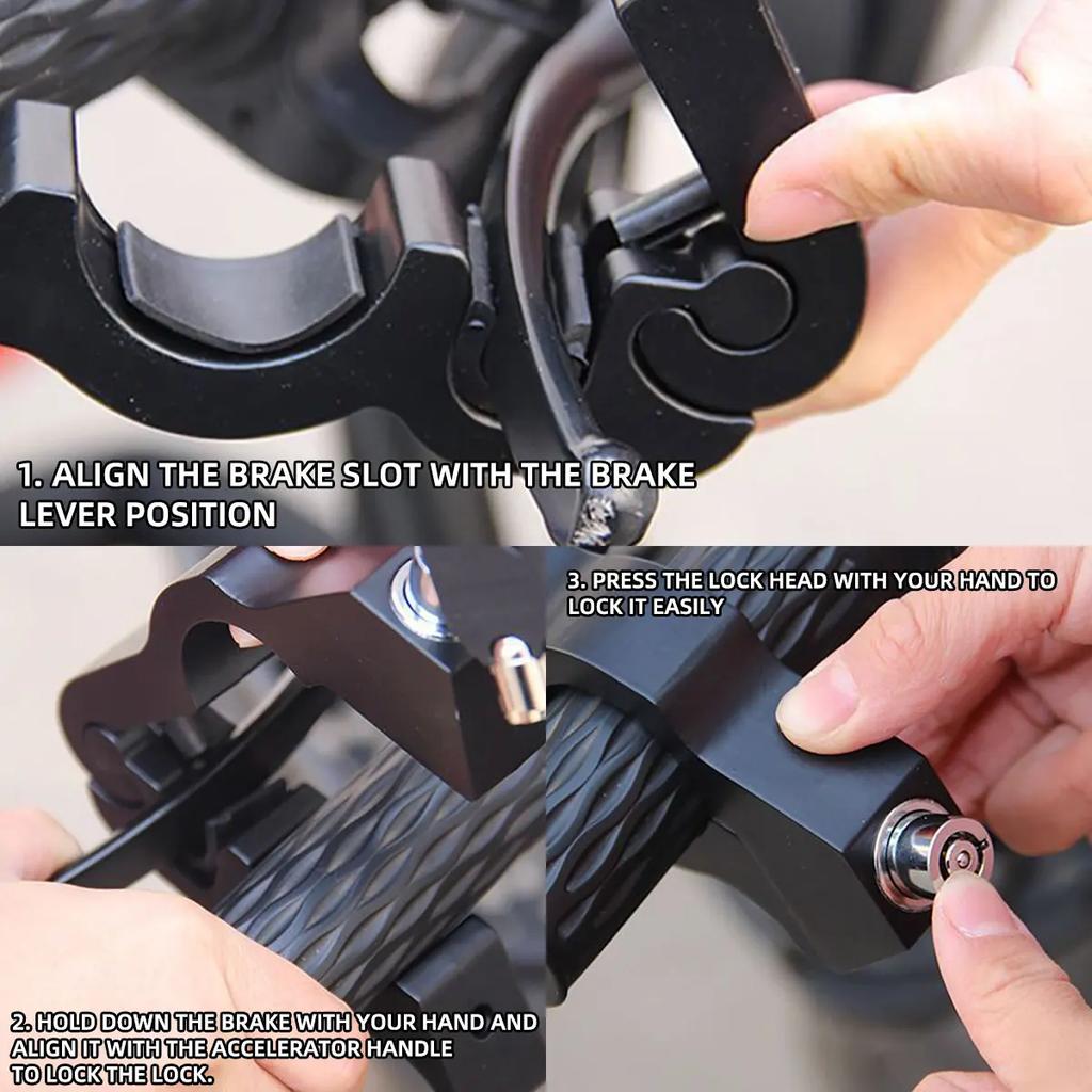 Motorrad Diebstahlschutz für Motorradversicherungszubehör Elektroroller Vorhängeschloss Handschellen Motorrad Hebelverriegelung Elektrofahrrad