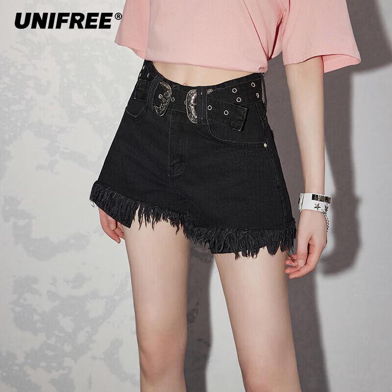 

UNIFREE Women s High-Waist Denim Shorts S
