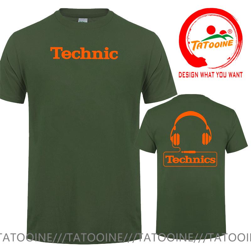 Technics Headphone Print T Shirts Unisex Disco Dj Party House Detroid Harajuku Fashion T Shirt Oversized Tshirt Trendy Dj Tee Tops