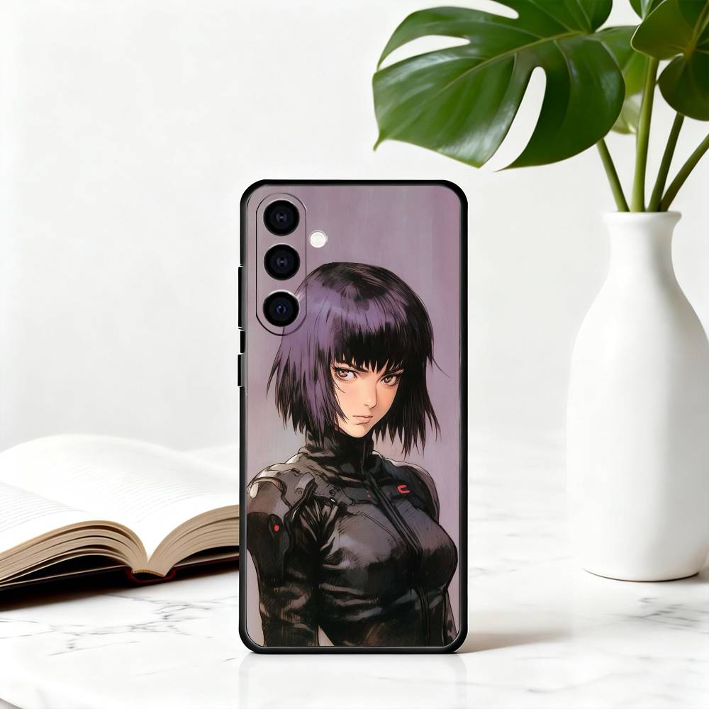 G-Ghost M-Motoko K-Kusanagi S-Shell Phone Case For Samsung Galaxy A73,A72,A71,A70,A53,A52,A51,Soft Silicone Black Cover