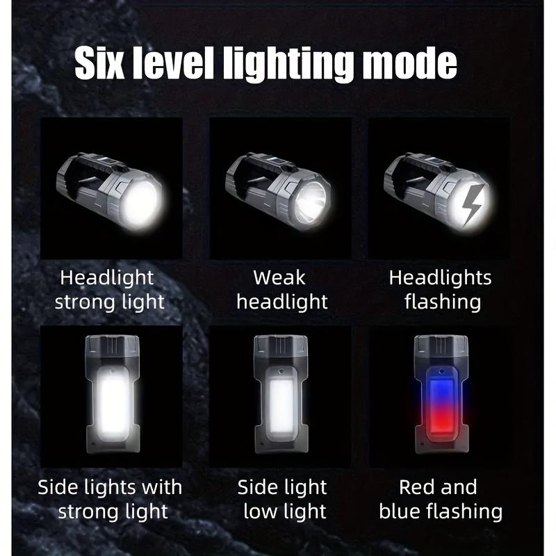 Multi Functional LED Solar Flashlight with Multiple Lighting Modes for Outdoor Hiking, Fishing, and Camping. Portable Searchlight with Durability