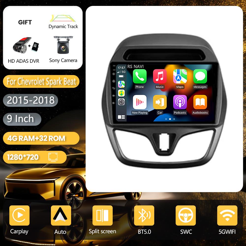 Android 16 for CHEVROLET Spark Beat 2015-2017 Carplay Auto Radio Multimedia Player Stereo 360° Camera App Control