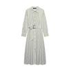TAOP&ZA Summer Women's Striped Belted Midi Dress
