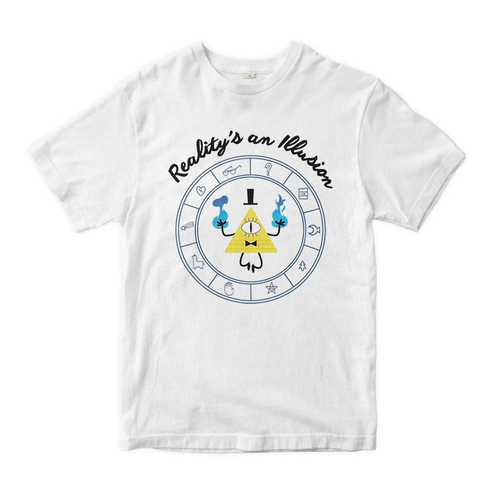 Gravity Falls Bill Cipher Reality s an Illusion T-Shirt, Men s and Women s Sizes (MUL-325111) S