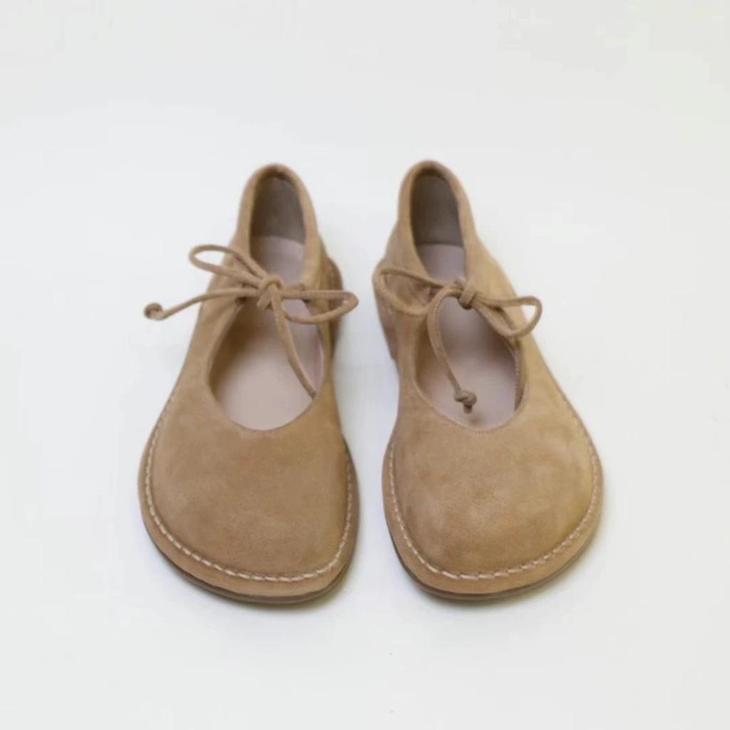 Fashion Spring Autumn Women's Flat Shoes 2025 New Comfortable Round-toe Mary Jane Shoes Female Ballet Lace-up Loafers For Women