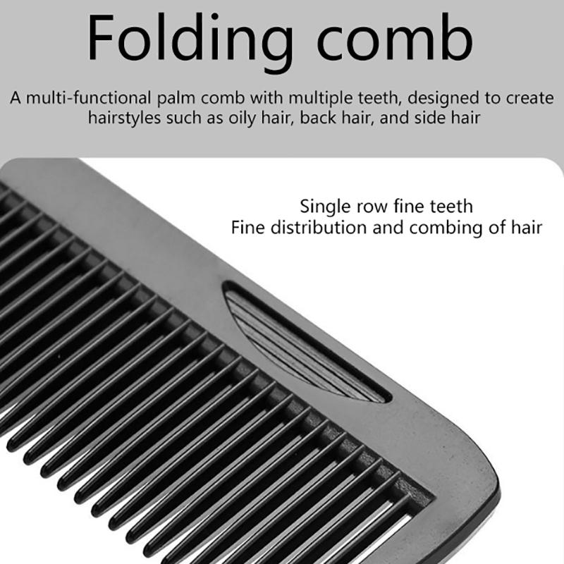 Portable Plastic Folding Pocket Combs Barber Men Oil Head Beard Combs Hair Styling Combs