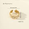 Luxury Non-Fading Drip Oil Open Ring - European and American Style Stainless Steel Statement Jewelry