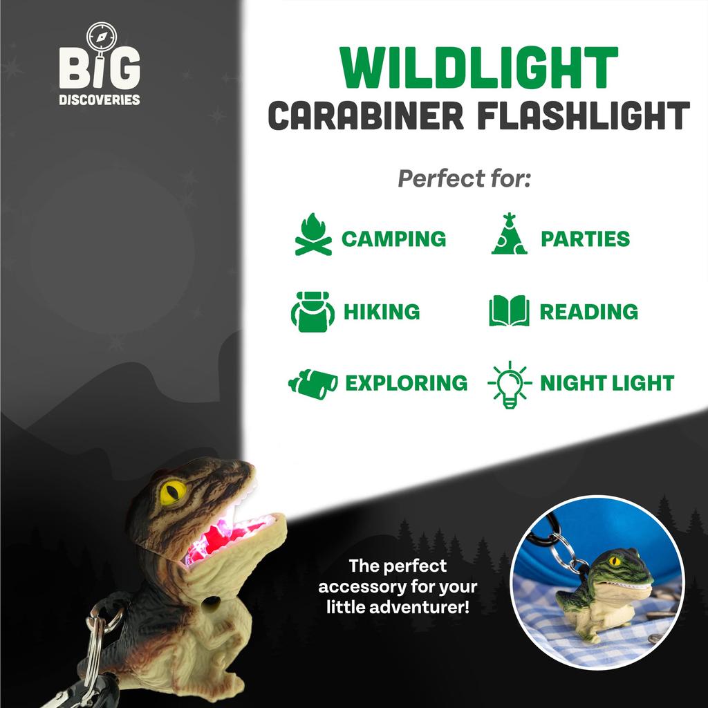 Sun Company Wildlight Animal Caribina Flashlight Mini Animal Keychain Flashlight One Blue for and Campers Size, Turtle, Kids, Nurses,