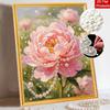 Pearl painting kit Pink Peony flower DIY home decoration painting wall art decor beads ornament.