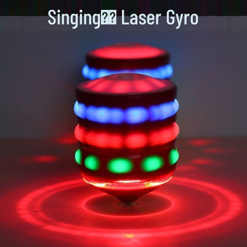 Colorful Laser Light-up Spinning Top for Kids – Seven-Color Night Light & Flashing Toy