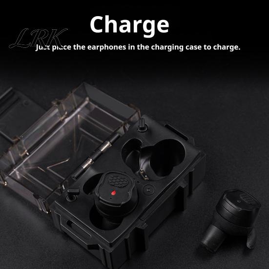Compact Portable Earbuds Shoot Ear Protection Earplugs, Bluetooth-compatible Electronic Hearing Earbuds, NRR Tactical Communication Gear 26dB