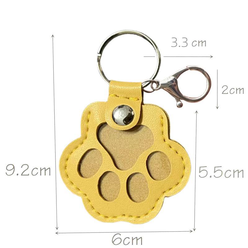 Leather Memorial Keychain Creative Handmade Homemade Pet Hair Storage Ornament Cute Multifunctional Portable Bag Pendant