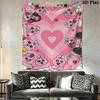 Whimsical pink heart-shaped rabbit Pattern Home Decor Tapestry, Wall Hanging, Decorative RV Wall Cloth.ZGT0914427