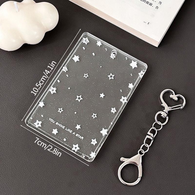 Transparent Photocard Holder Acrylic Kpop Idol Card Protetion Cover Credit Id Bank Card Photo Display Holder Student Card Case Set