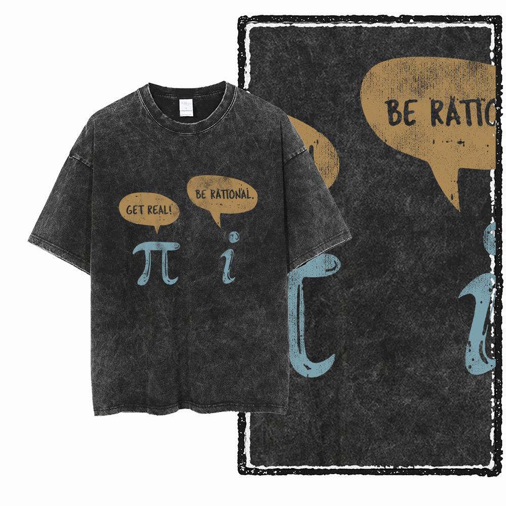 SC MATH THEME PAI Printed Cotton Acid Washed Exclusive Graphic Unisex T Shirt Cool Streetwear Men Tshirts Big Size Tee for men