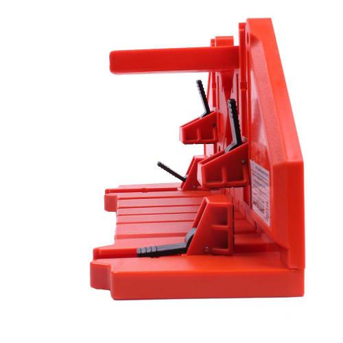 AUTOTOOLHOME Miter Box, Clamp-Type Miter Box, 3-Angle Cutting, 90 Horizontal, 45 Horizontal, and 22.5 Horizontal, for 2x4s, Compatible with Wood, S