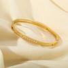 European and American retro classic diamond-encrusted hollow buckle bracelet women's 18k gold-plated stainless steel waterproof bracelet