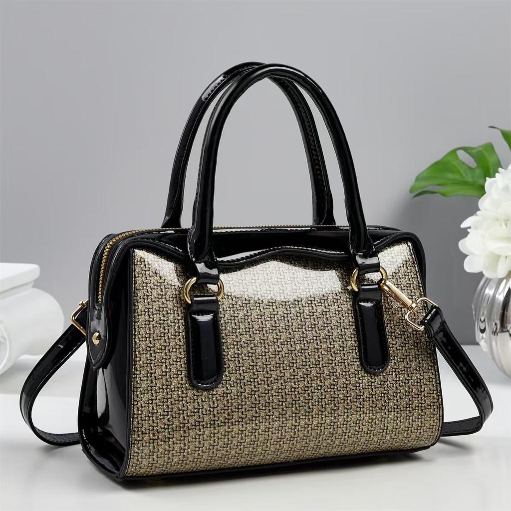 Women‘s Lightweight Tote Bags with Top Handle Crossbody Purses Handbag and Purse Faux Patent Leather Top-handle Work Shoulder Satchel  for Women