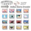 Women's Gift Cute Cat Looks At The Cake DIY Italian Charm Links Beads Fit 9mm Stainless Steel Modular Bracelet Jewelry Gift