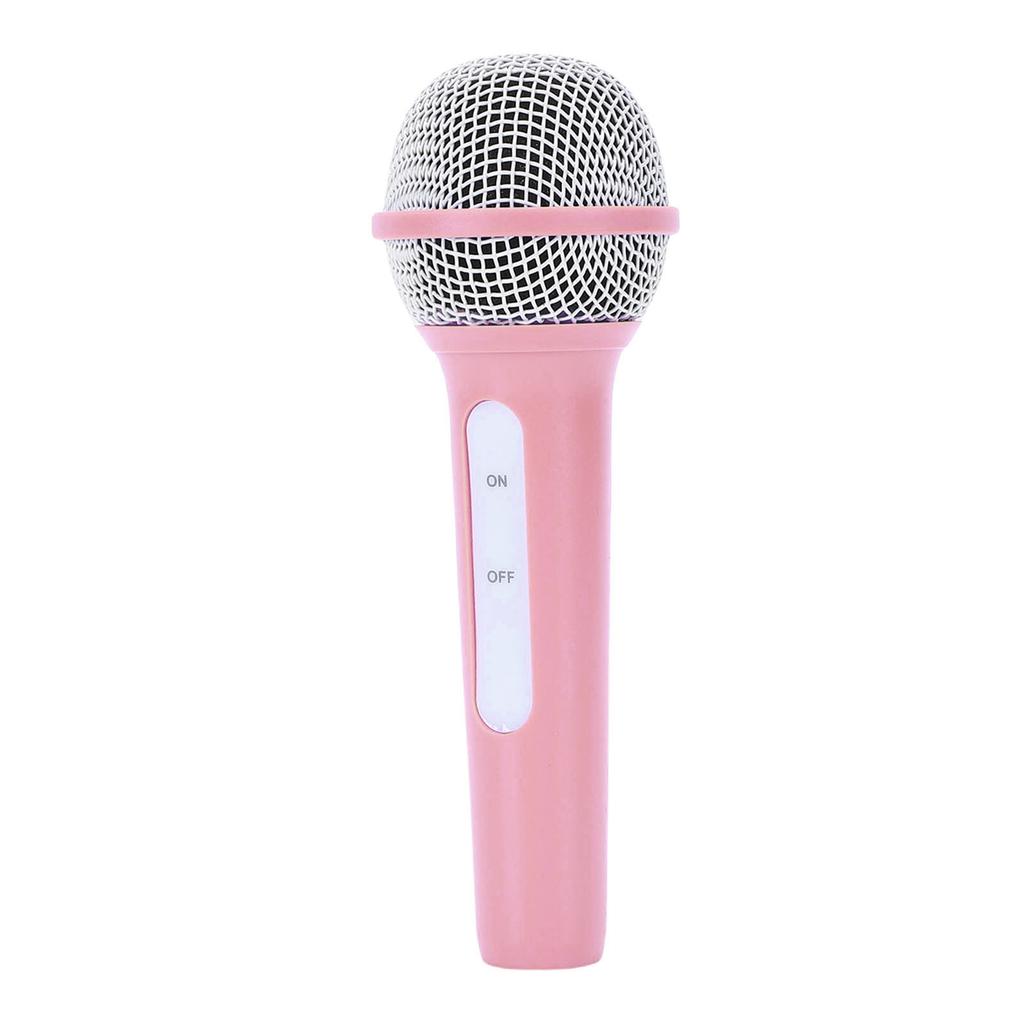 Simulated Microphone Lightweight Realistic Plastic Mic Prop for Stage Cosplay Speech Practice Roseate